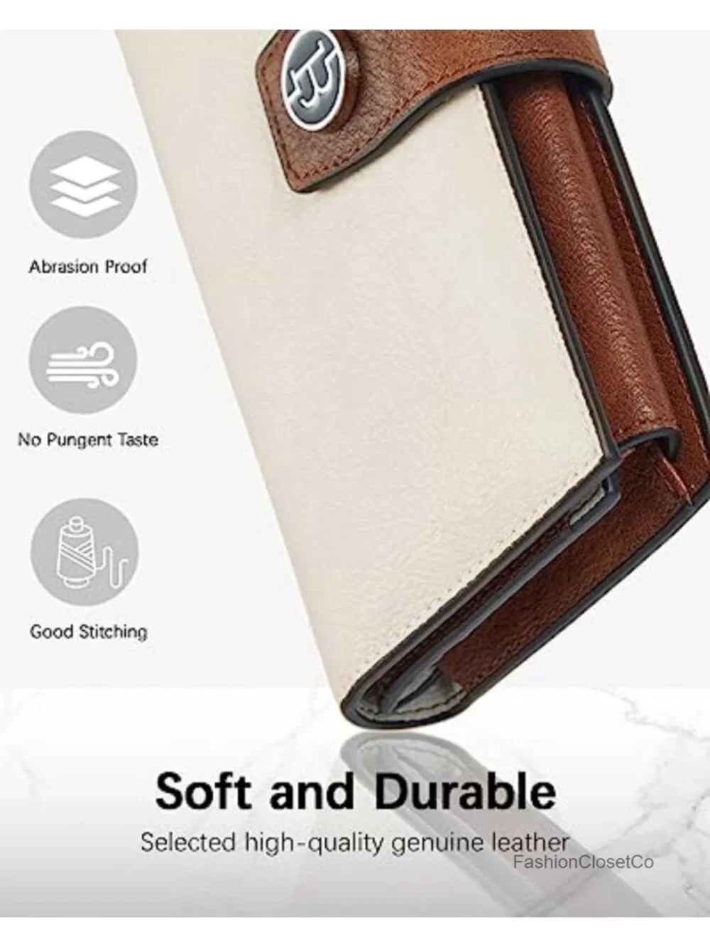 Top Grain Leather RFID Blocking Large Capacity Wallet Clutch Card Holder